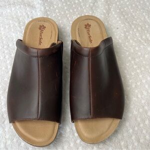 ROCKY 4EURSOLE MY TIME WOMEN'S BROWN SLIDE SANDALS RKH167